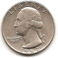  USA Quarter Dollar 1967 #420   
