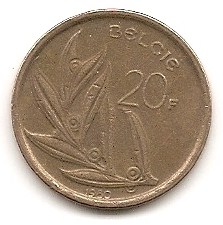  Belgien 20 Francs 1980 #424   