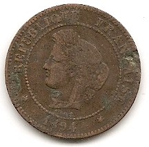  Frankreich 5 Centimes 1894 #430   