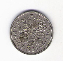  Grossbritannien 6 Pence 1955 K-N Schön Nr.389 KM Nr.903   