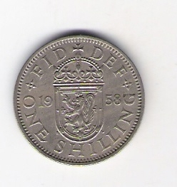  Grossbritannien 1 Shilling 1958 K-N KM-Nr.905  Schön Nr.391   