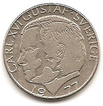  Schweden 1 Krone 1977 #439   