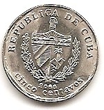  Kuba 5 Centavo 2000 #440   