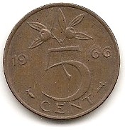  Niederlande 5 Cent 1966 #446   