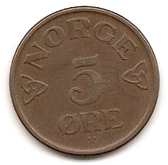  Norwegen 5 Öre 1955 #448   