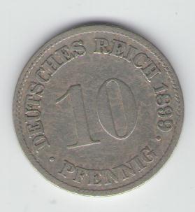  10 Pfennig Deutsches Reich 1899 G (g1149)   